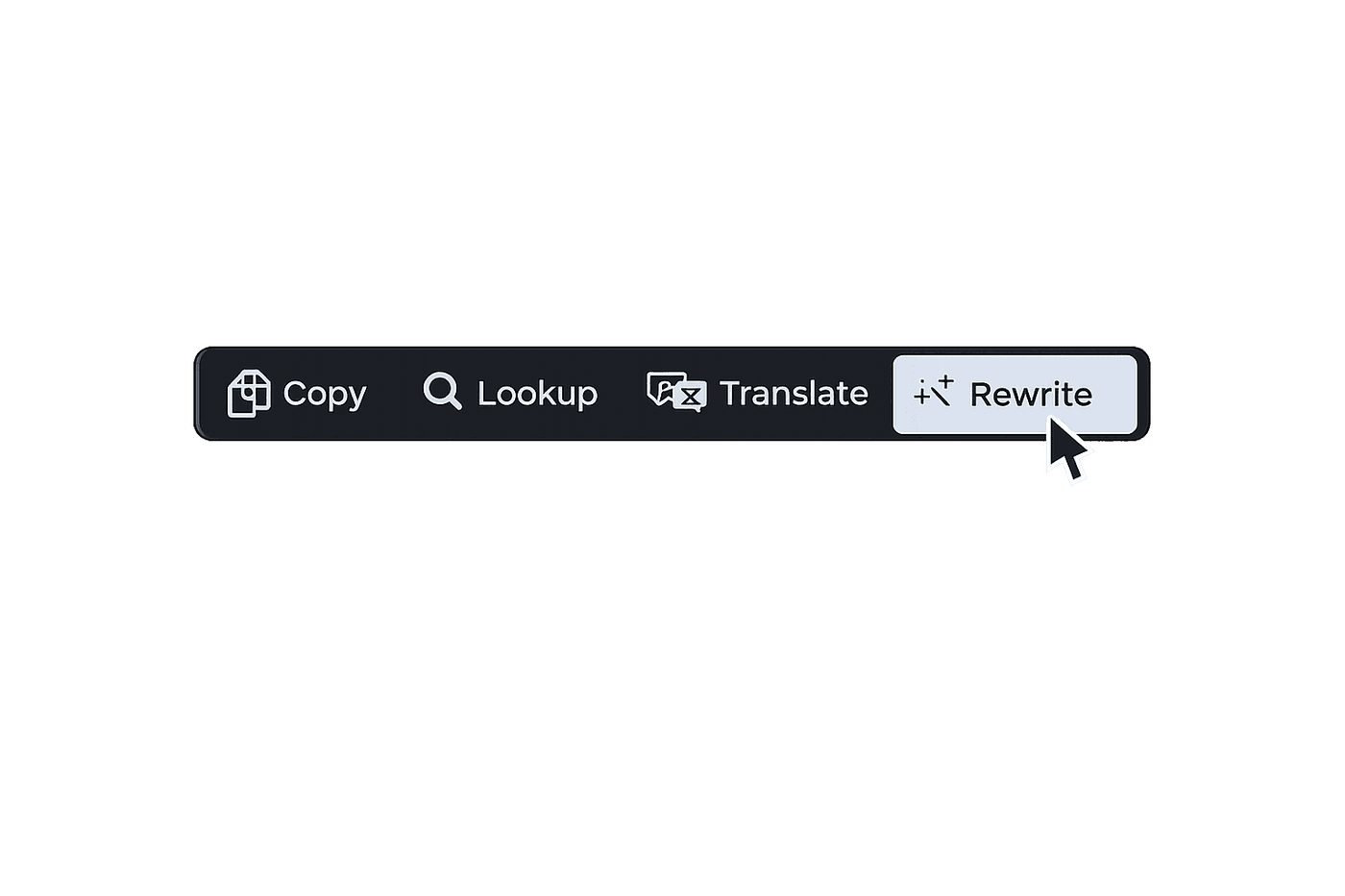 Dictionary selection menu screenshot